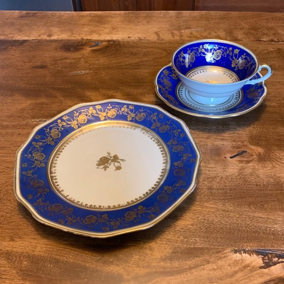 Vintage 1940's Schwarzenhammer Bavaria-Set of Three-Cup, Saucer, Dessert Plate - Picture 5 of 14